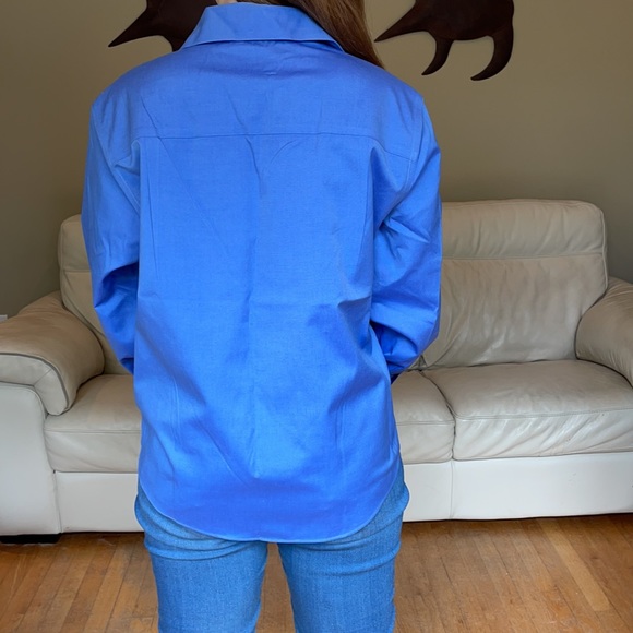 Talbots Blue Wrinkle-Resistant Button Down - Picture 6 of 8